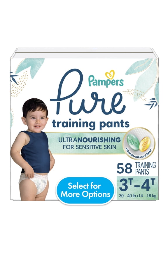 Pure Protection Training Underwear, Unisex, Size 3T4T, 58 Count (Select for More Options)