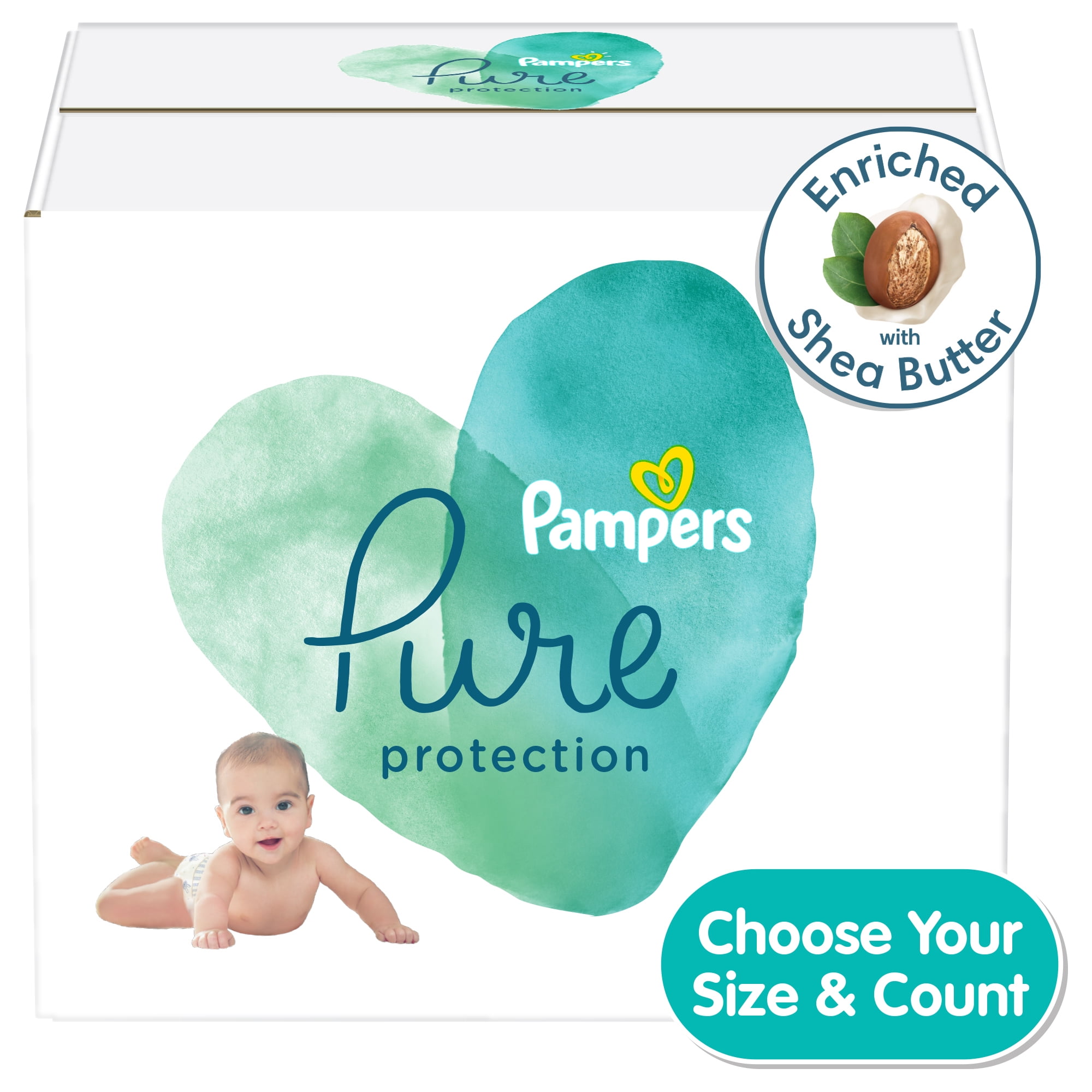 Pampers Pure Protection Diapers Size 1 132 Count