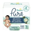 thumbnail image 1 of Pampers Pure Diapers Size 1, 132 Count (Select for More Options), 1 of 12