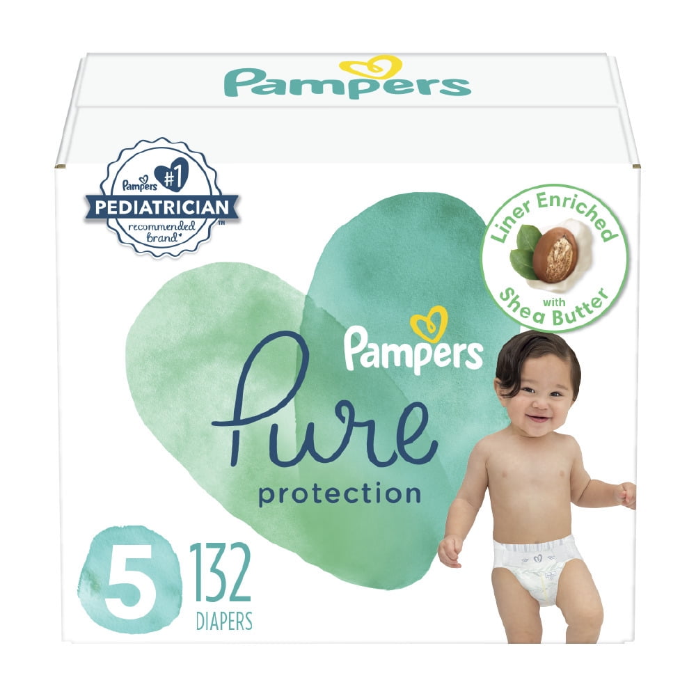 Pampers Pure Diapers Size 5, 132 Count (Select for More Options