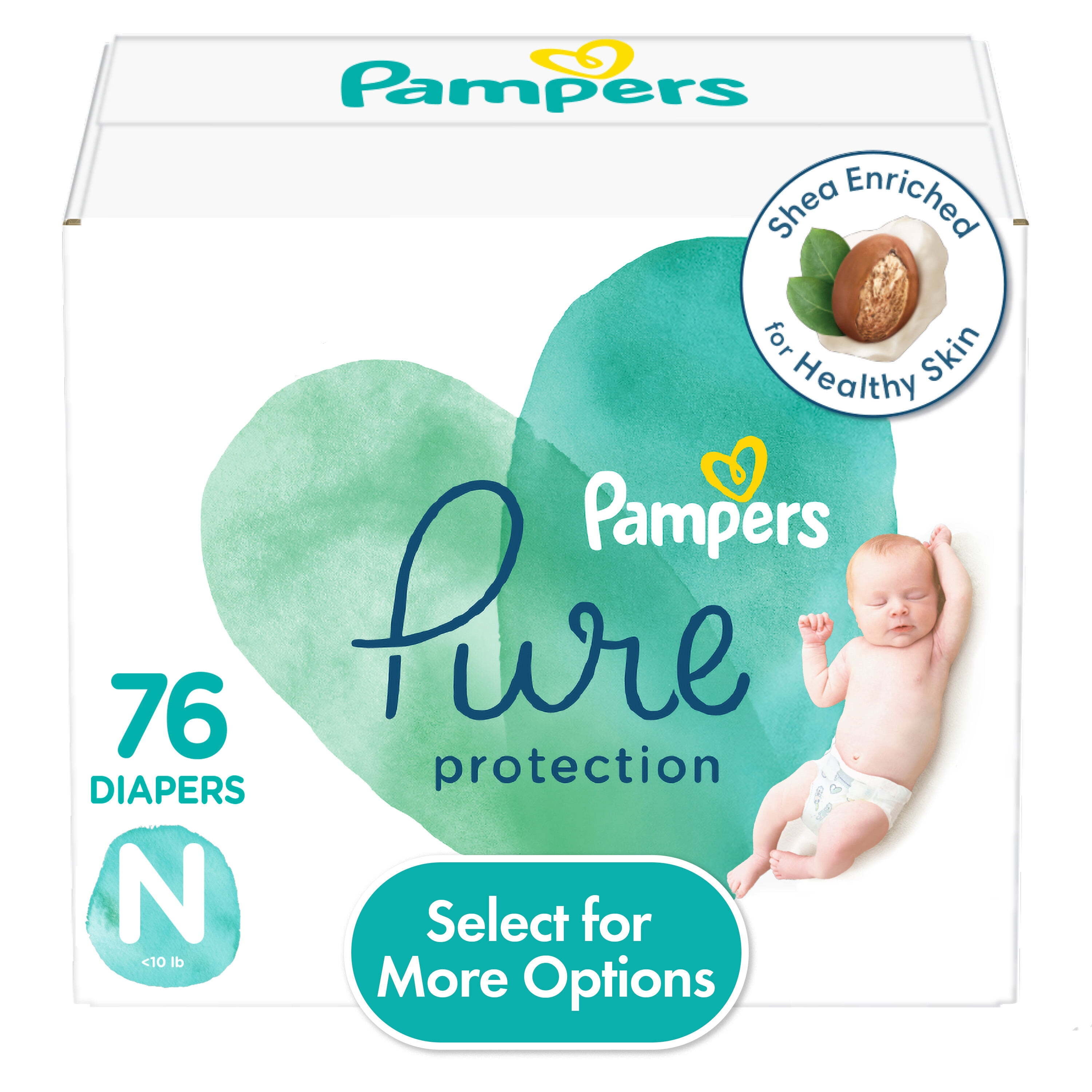  Pampers Pure Protection Diapers - Size 4, One Month Supply (150  Count), Hypoallergenic Premium Disposable Baby Diapers : Baby