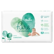 Pampers Pure Protection 35-Count Size 1 Disposable Diapers (Pack of 2)