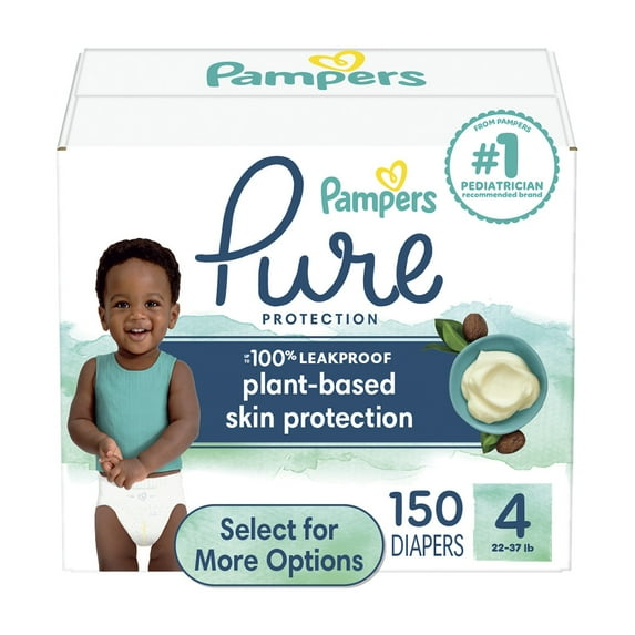 Pampers Pure Protection Diapers Size 4 150 Count