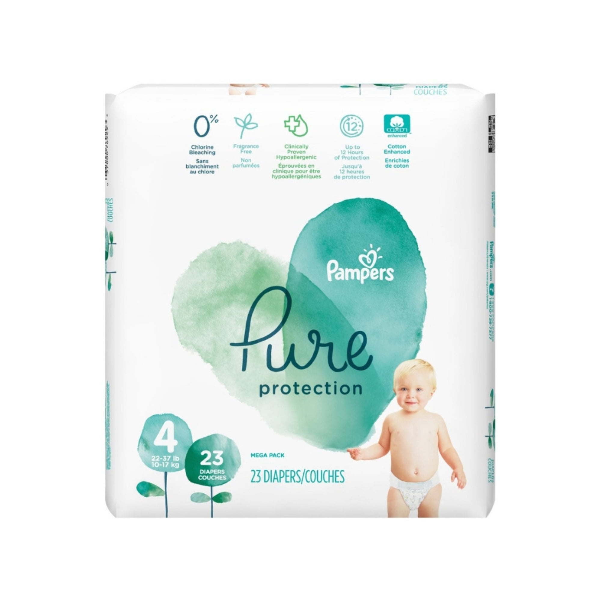  Diapers Size 3, 27 Count - Pampers Pure Protection