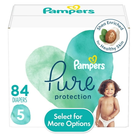 Pampers Pure Protection Natural Diapers, 84 Count (Select for More Options)