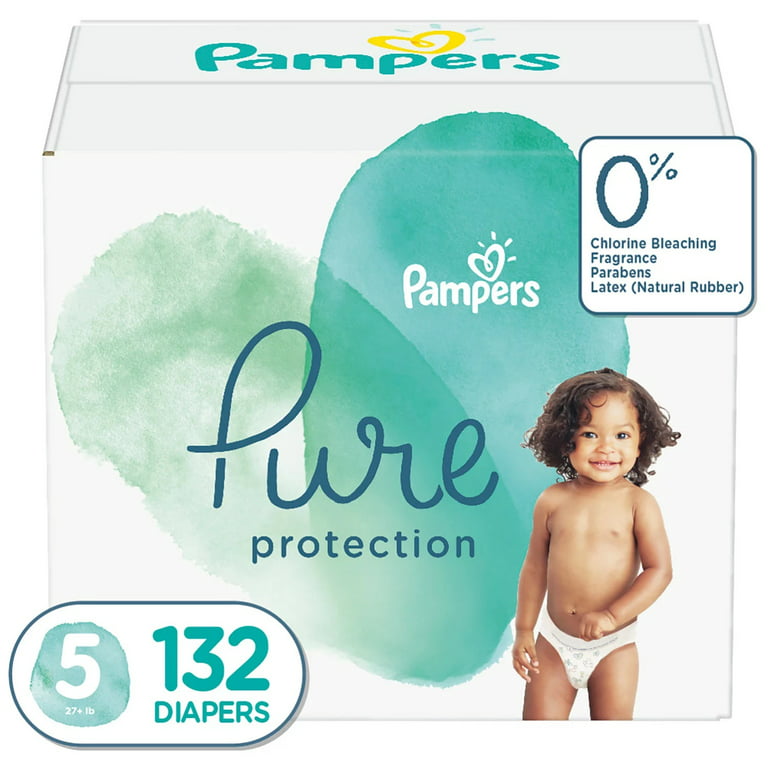 Pampers Pure Protection One-Month Supply Diapers Size 5 (27+ lbs.) 132 ct.  