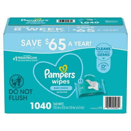 Pampers Scented Baby Wipes Baby Fresh (1,040 Count)