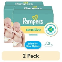 (2 pack) Pampers Sensitive Baby Wipes Unscented, 1 Pack, 56 Total Count (Select for More Options)
