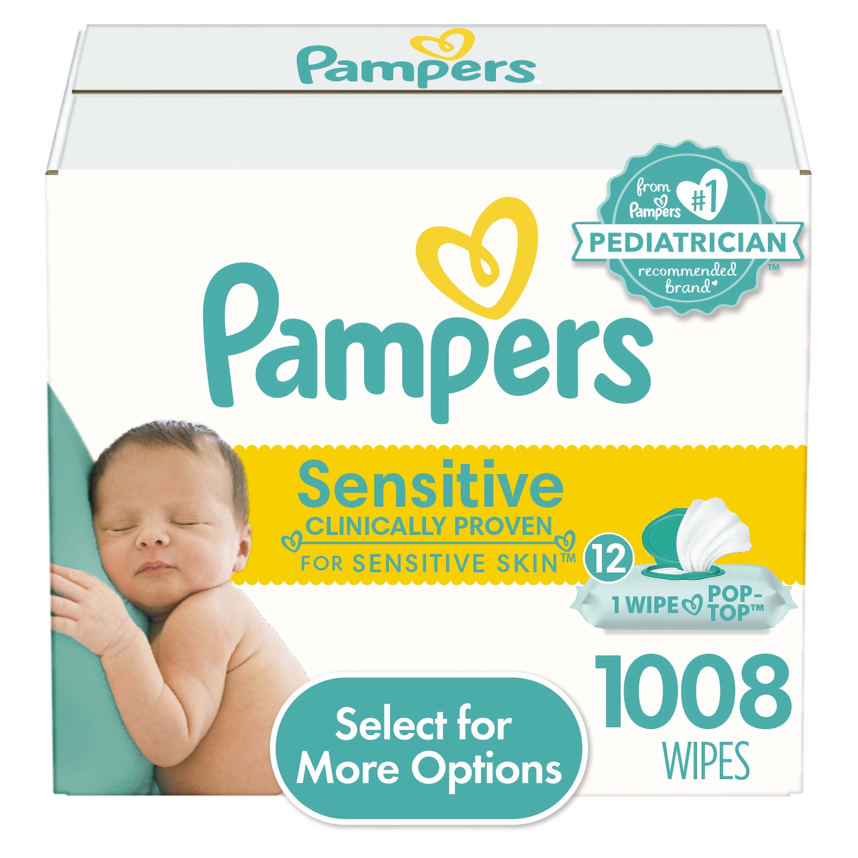 Pampers Baby Wipes Multipack, New Baby Sensitive, 600 salviette