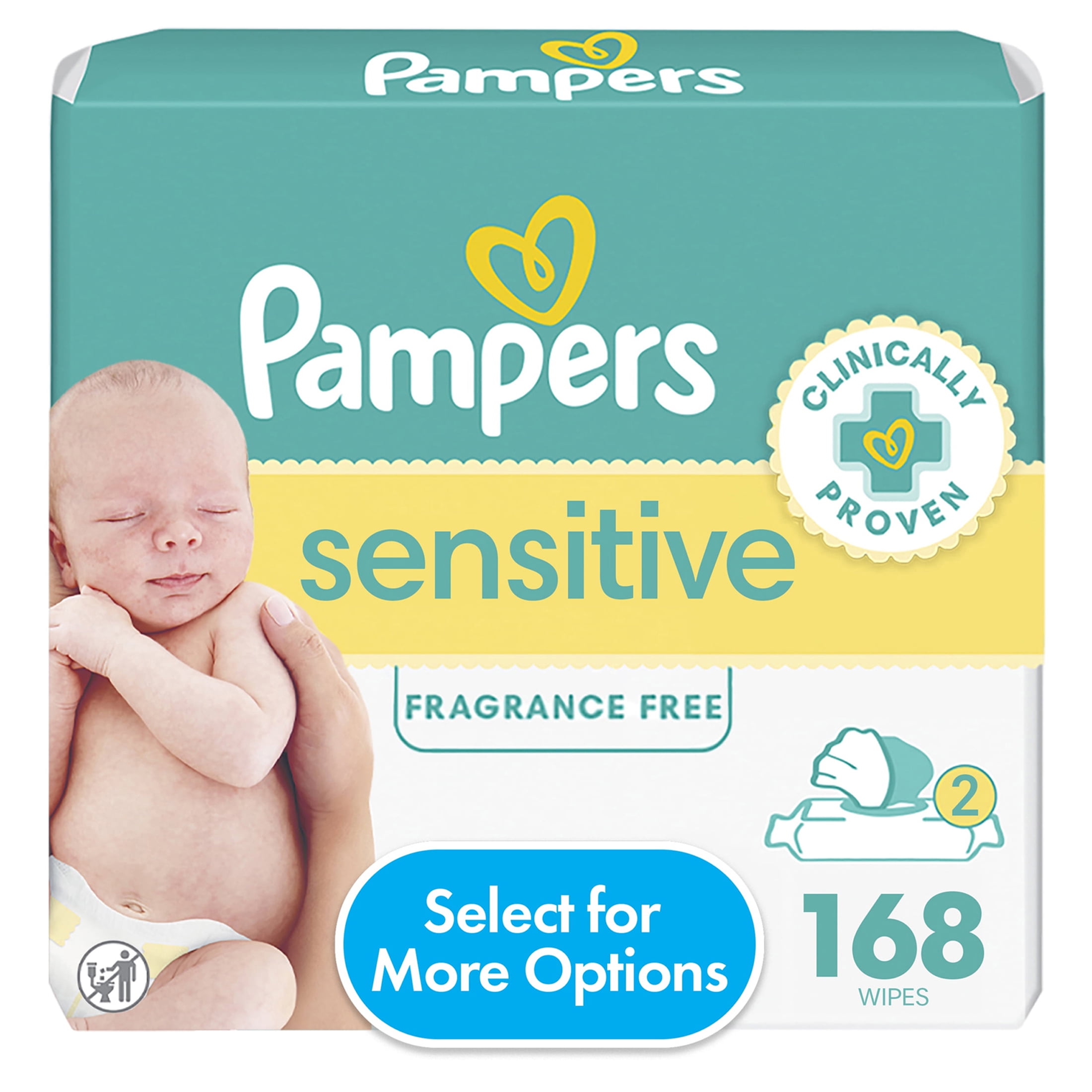 Pampers Sensitive Baby Wipes 8 Pack 672 Count Dermatologist Approved Hypoallergenic Alcohol and Fragrance Free Walmart