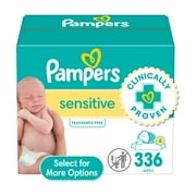 Pampers Sensitive Baby Wipes 336 Total Wipes (Choose Your Count)