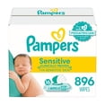 thumbnail image 1 of Pampers Sensitive Baby Wipes Perfume Free Pop-Top Packs (896 Count), 1 of 2