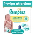 thumbnail image 1 of Pampers Sensitive Baby Wipes Unscented, 18-Pack, 1008 Total Count (Select for More Options), 1 of 14