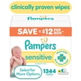 thumbnail image 1 of Pampers Sensitive Baby Wipes Unscented, 16 Pack, 1344 Total Count (Select for More Options), 1 of 15
