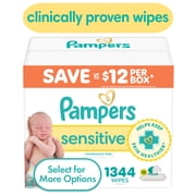 Pampers Sensitive Baby Wipes Unscented, 16 Pack, 1344 Total Count Select for More Options