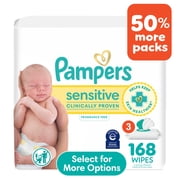 Baby Wipes Pampers Sensitive 168 Wipes, 3X