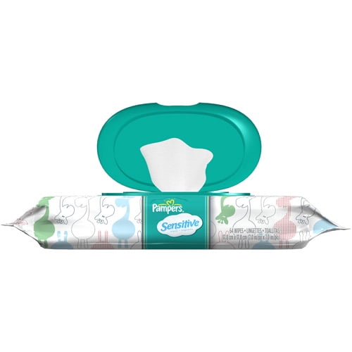 Pampers Sensitive Baby Wipes, Unscented (64 count)