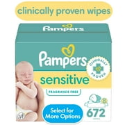 Pampers Sensitive Baby Wipes Unscented, 8 Pack, 672 Total Count (Select for More Options)