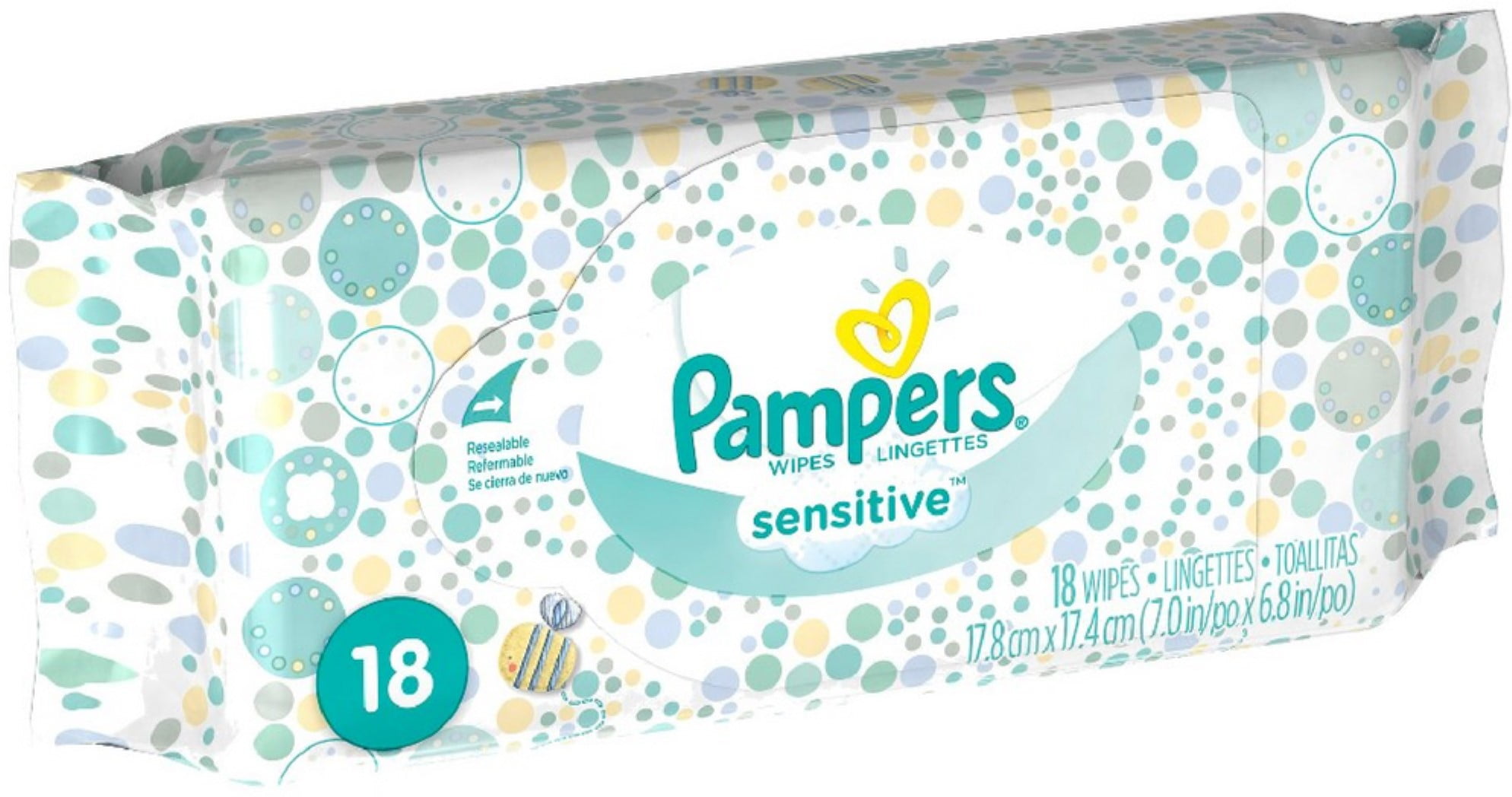 Pampers Sensitive Wipes Convenience Pack 18 ea (Pack of 3) - Walmart.com