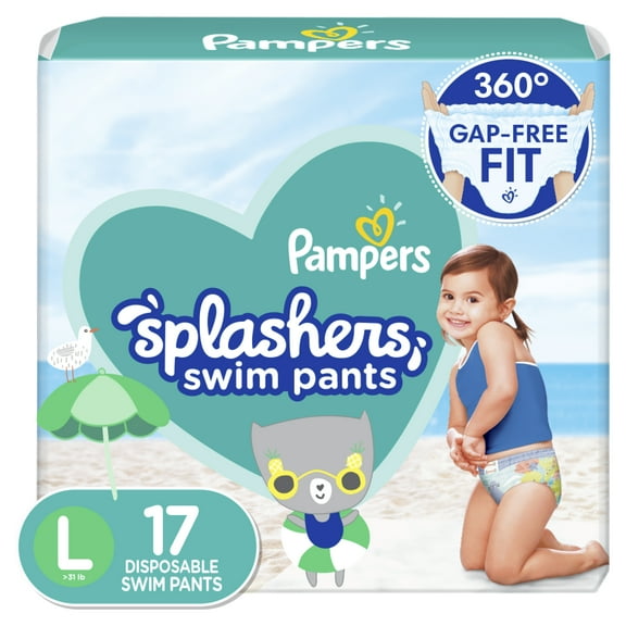 Pampers Splashers Swim Diapers Size L 17 Count
