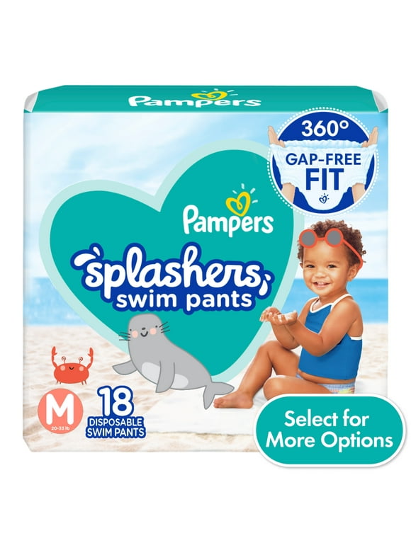 Pampers Splashers Swim Diapers Size m, 18 Count (Select for More Options)