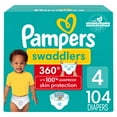 thumbnail image 1 of Pampers Swaddler 360 Enormous Disposable Baby Diapers - Size 4 - 104ct, 1 of 6