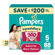 Pampers Swaddlers 360 Baby Diapers Size 5, 88 Count Select for More Options