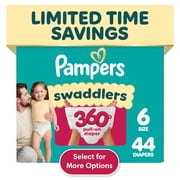 Pampers Swaddlers 360 Baby Diapers Size 6, 44 Count Select for More Options