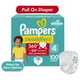Pampers Swaddlers 360 Pull-On Baby Diapers Size 4, 100 Count (Select