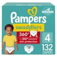 Pampers Swaddlers 360 Pull-On Diapers, Size 4, 132 Count, One Month