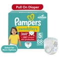 Pampers Swaddlers 360 PullOn Diapers, Size 5, 88 Count for up to 100