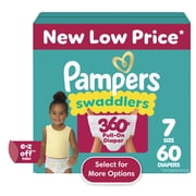 Pampers Swaddlers 360 Baby Diapers Size 7, 60 Count Select for More Options