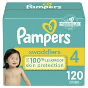 Pampers Swaddlers Active Baby Diaper, Size 4, 120 Count