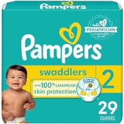 Pampers Swaddlers Diapers - Size 2, 29 Count, Ultra Soft Disposable Baby Diapers