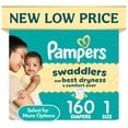 thumbnail image 1 of Pampers Swaddlers Baby Diapers Size 1, 160 Count (Select for More Options), 1 of 16