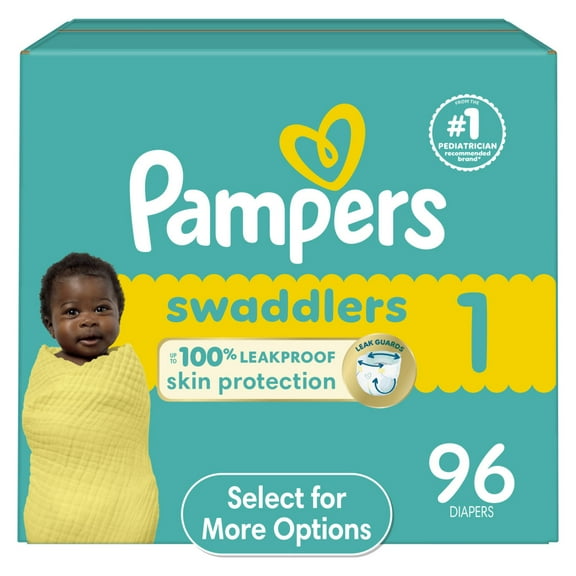 Pampers Swaddlers Diapers, Size 1, 96 Count (Select for More Options)
