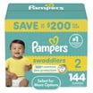 Pampers Swaddlers Size 1 Diapers, 198 Count with Blowout Barrier and
