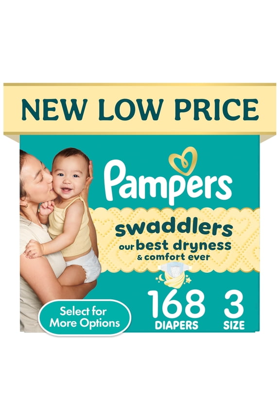 Swaddlers Diapers, Size 3, 168 Count