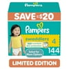 Diaper Size: Size 4, Count Per Pack: 144