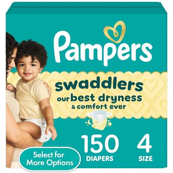 Pampers Swaddlers Baby Diapers, Size 4, 150 Count (Select for More Options)