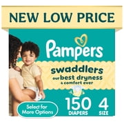 Pampers Swaddlers Diapers, Size 4, 150 Count