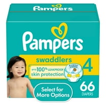 Pampers Swaddlers Baby Diapers Size 4, 66 Count (Select for More Options)