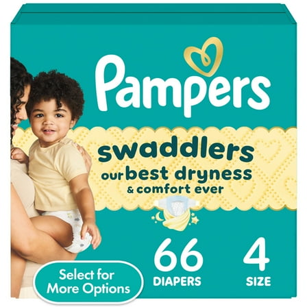 Pampers Swaddlers Diapers, Size S4, 66 Count (Select for More Options)
