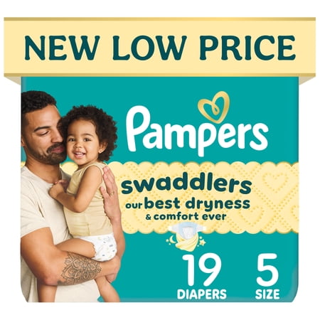 Pampers Swaddlers Baby Diapers Size 5, 19 Count (Select for More Options)