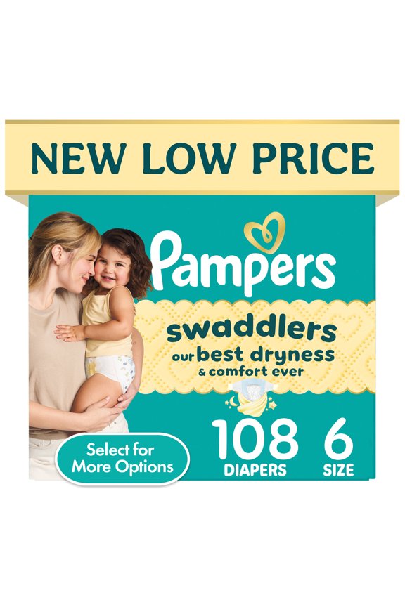 Swaddlers Diapers, Size 6, 108 Count