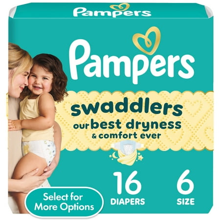 Pampers Swaddlers Diapers, Size S6, 16 Count (Select for More Options)