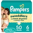 thumbnail image 1 of Pampers Swaddlers Diapers, Size 6, 50 Count (Select for More Options), 1 of 16