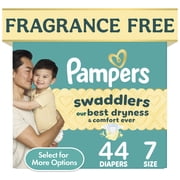 Pampers Swaddlers Fragrance Free Baby Diapers Size 7, 44 Count (Select for More Options)