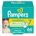 thumbnail image 1 of Pampers Swaddlers Baby Diapers Size 7, 66 Count (Select for More Options), 1 of 14