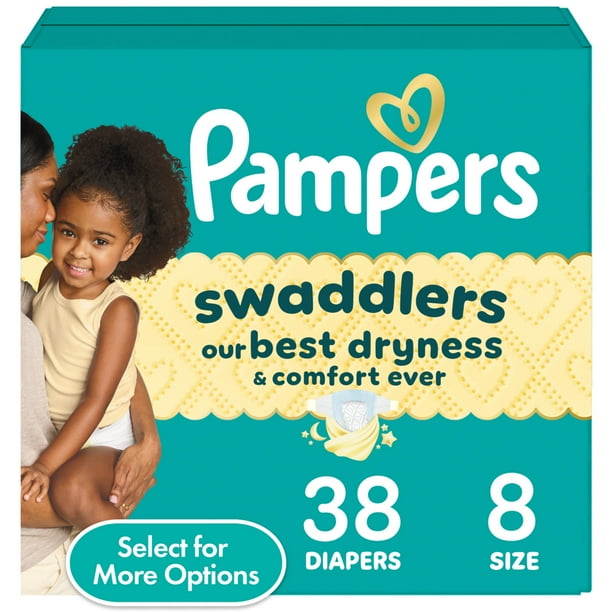 Pampers Swaddlers Diapers, Size S8, 38 Count (Select for More